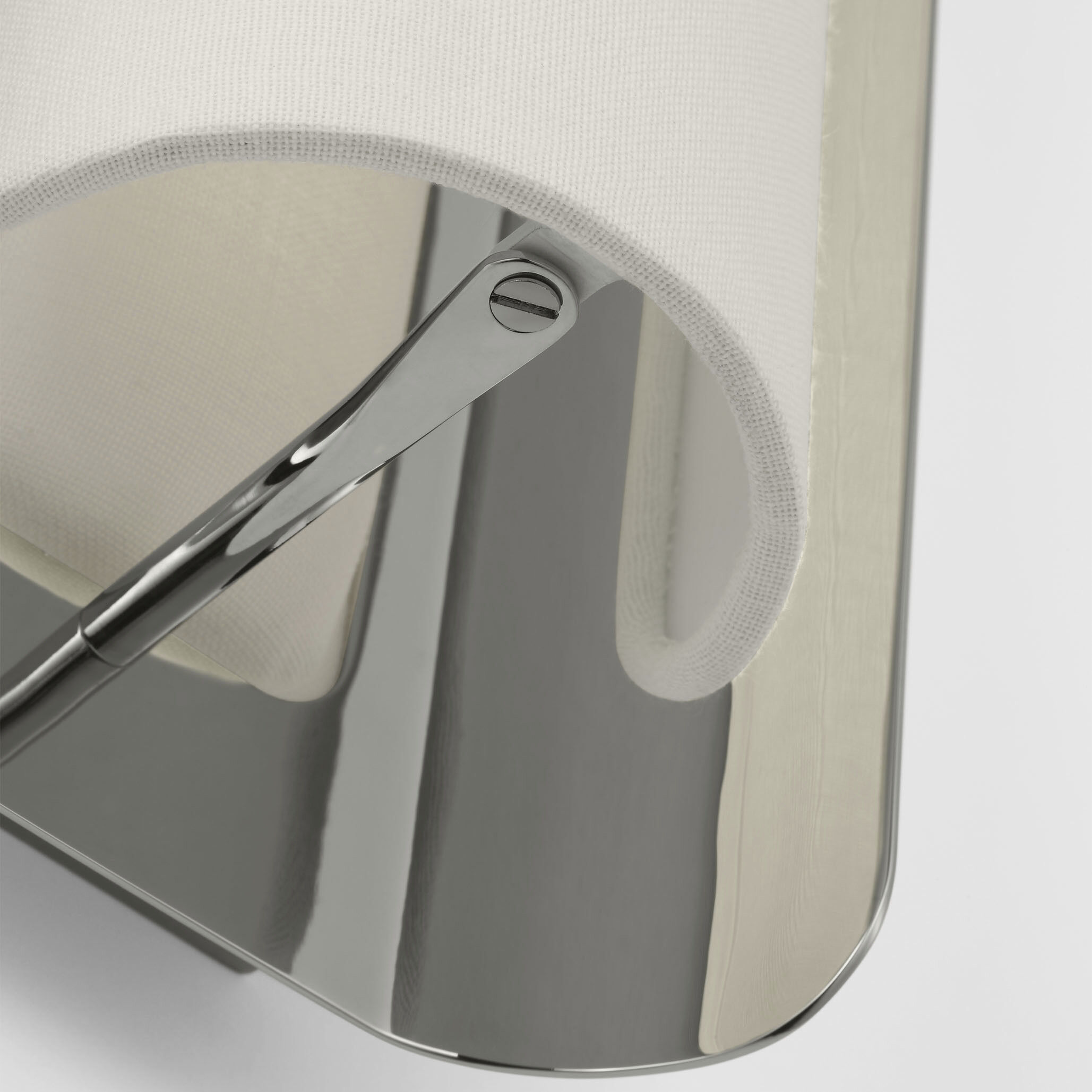 Windsor Smith Penumbra LED 6 inch Polished Nickel and Linen Sconce Wall Light