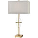 Priorato 34 inch 150 watt Brass with Clear Table Lamp Portable Light