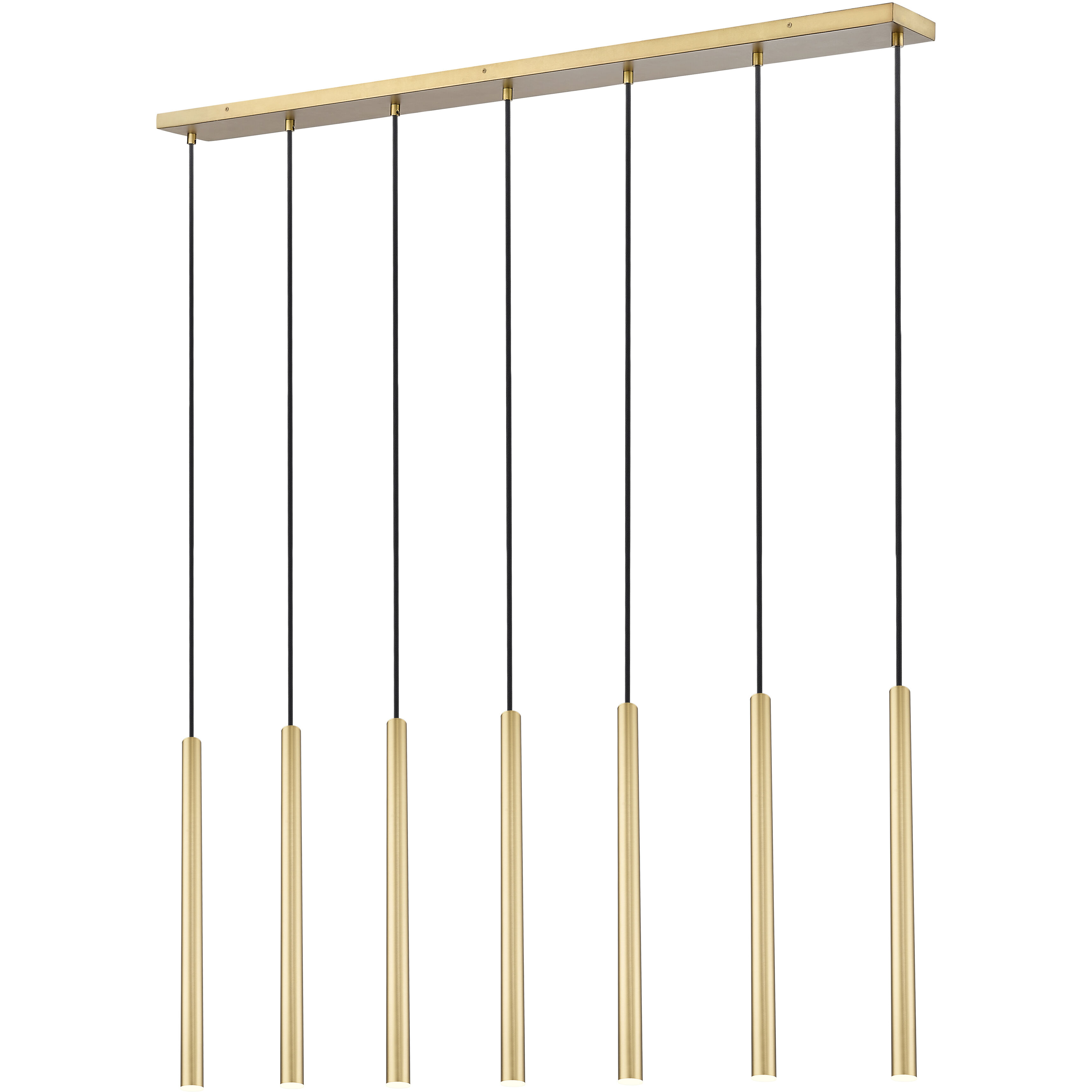 Forest Linear Chandelier Ceiling Light in Modern Gold