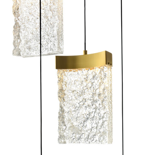 Lava LED 24 inch Brass Chandelier Ceiling Light