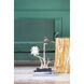 Sitting Bird on Branch Silver and Black Décor