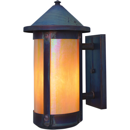 Berkeley 1 Light 7 inch Mission Brown Wall Mount Wall Light in Almond Mica