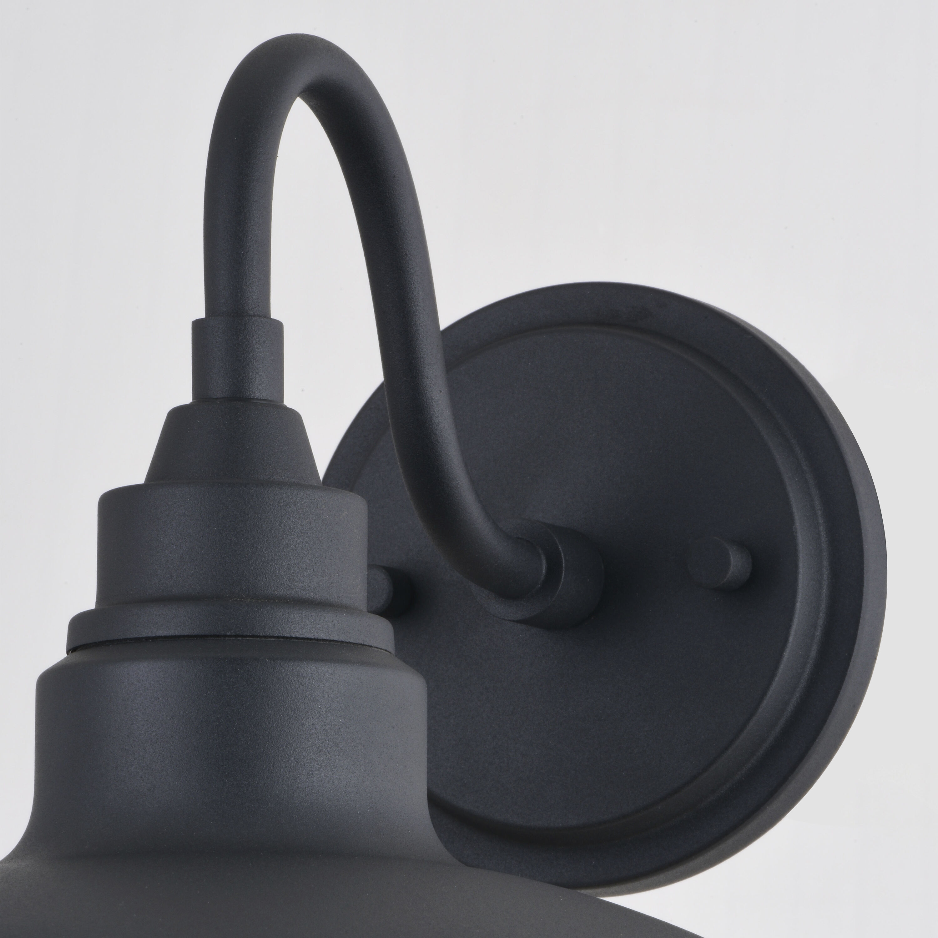 Tucson LED 8 inch Textured Black and Glossy White Outdoor Wall