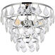 Ella 3 Light 16 inch Chrome Flush Mount Ceiling Light