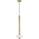 Kelly Wearstler Laurel 1 Light 8 inch Natural Brass Line-Voltage Pendant Ceiling Light