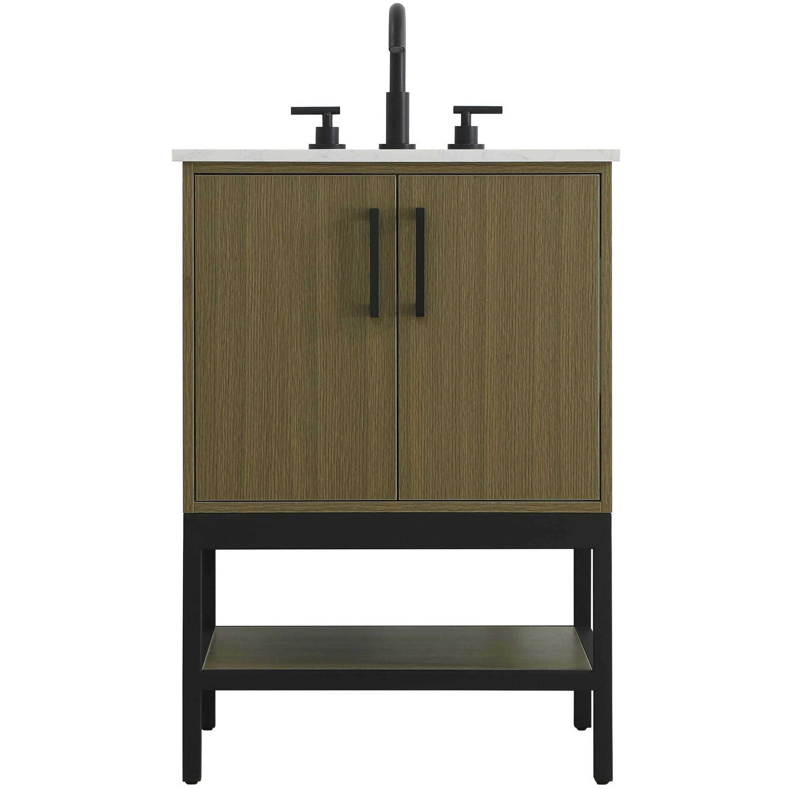 Lennox 24 X 34 inch Chestnut Brown Bathroom Vanity Cabinet