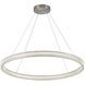 Chevron LED 39.37 inch Brushed Nickel Pendant Ceiling Light