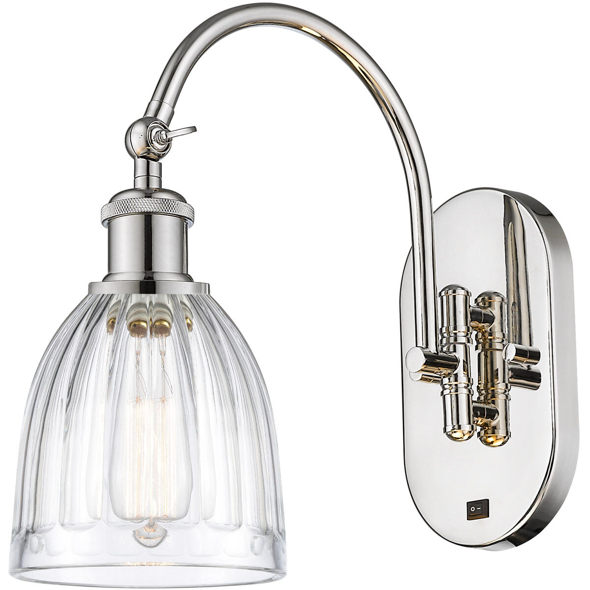 Ballston Brookfield 1 Light 6 inch Polished Nickel Sconce Wall Light