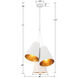 Alston 3 Light 20 inch Matte White and Antique Gold Pendant Ceiling Light