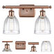 Ballston Brookfield LED 16 inch Antique Copper Bath Vanity Light Wall Light in Clear Glass, Ballston