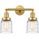 Franklin Restoration Bell 2 Light 16 inch Satin Gold Bath Vanity Light Wall Light