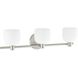 Valentina 3 Light 24 inch Brushed Nickel Vanity Light Wall Light