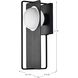 Portal LED 18 inch Matte Black Outdoor Wall Sconce