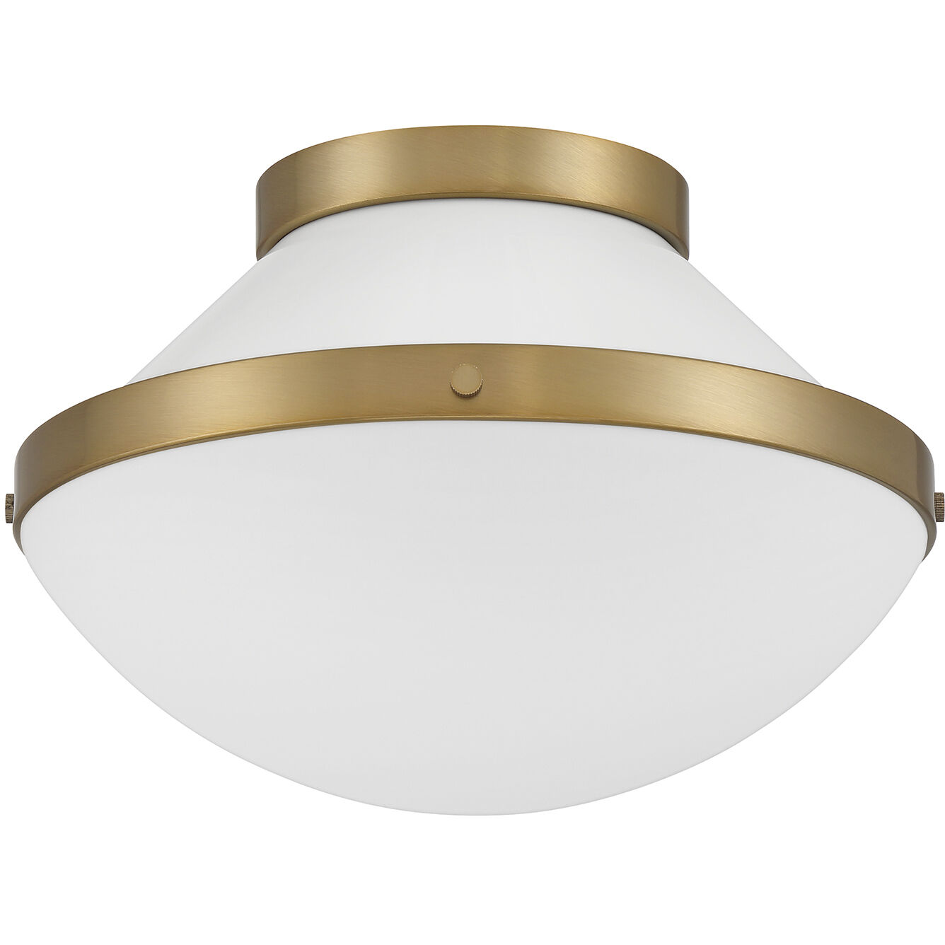 Xander 1 Light 12.25 inch Vibrant Gold Flush Ceiling Light in Vibrant Gold and White