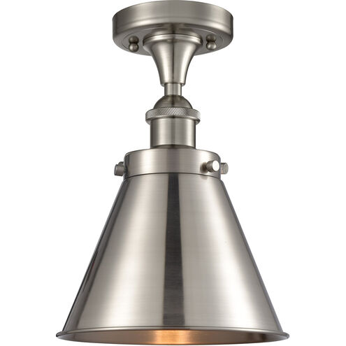 Ballston Appalachian LED 7 inch Brushed Satin Nickel Semi-Flush Mount Ceiling Light, Ballston