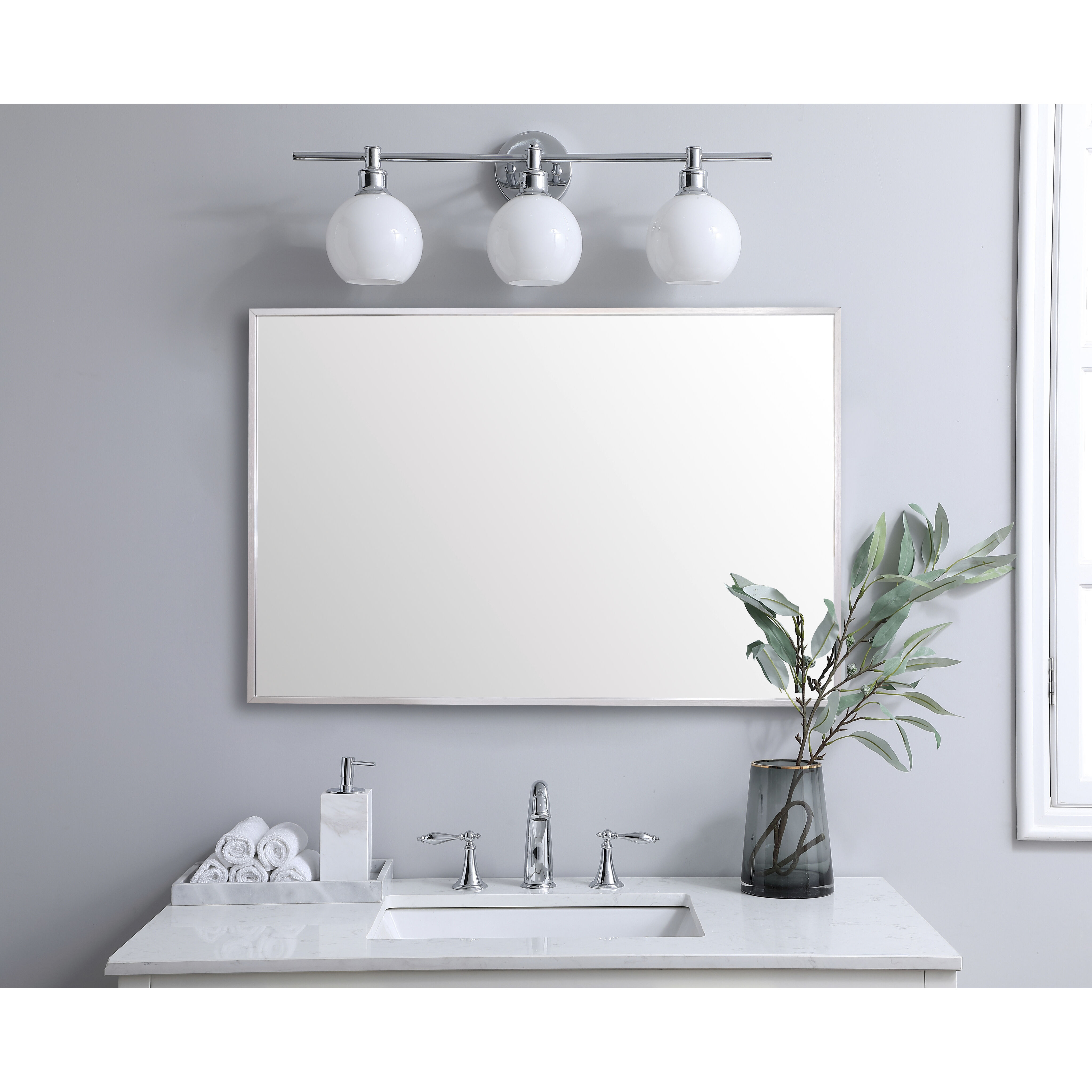 Grace 36 X 24 inch Silver Mirror