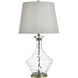 Cameron 33.25 inch 100 watt Gospic Gold and Clear and White Table Lamp Portable Light