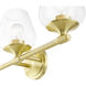 Willow 3 Light 23 inch Satin Brass Vanity Sconce Wall Light