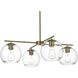 Opus 4 Light 31 inch Satin Gold Pendant Ceiling Light