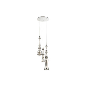 Modern Forms PD-42715R-PN Hookah LED 23 inch Polished Nickel Chandelier  Ceiling Light in 23in., Round, 15