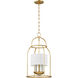 Delia 3 Light 12.25 inch Vintage Gold Leaf Hanging Lantern Ceiling Light