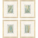 Ribbon Dance Green and Beige and Gray and Metallic Framed Art, The Studio