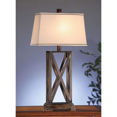 Everson 33 inch 100 watt Rich Bronze Table Lamp Portable Light
