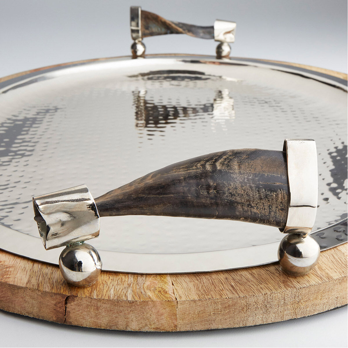 Cornet Natural And Polished Nickel Tray