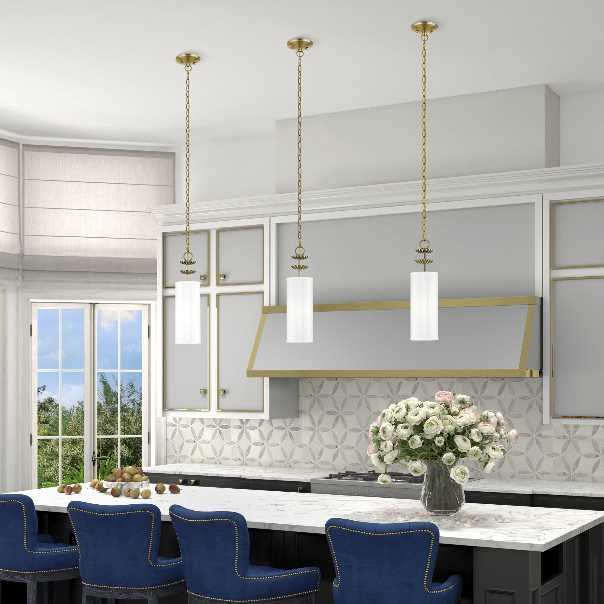 Brookdale 1 Light 5 inch Antique Brass Mini Pendant Ceiling Light