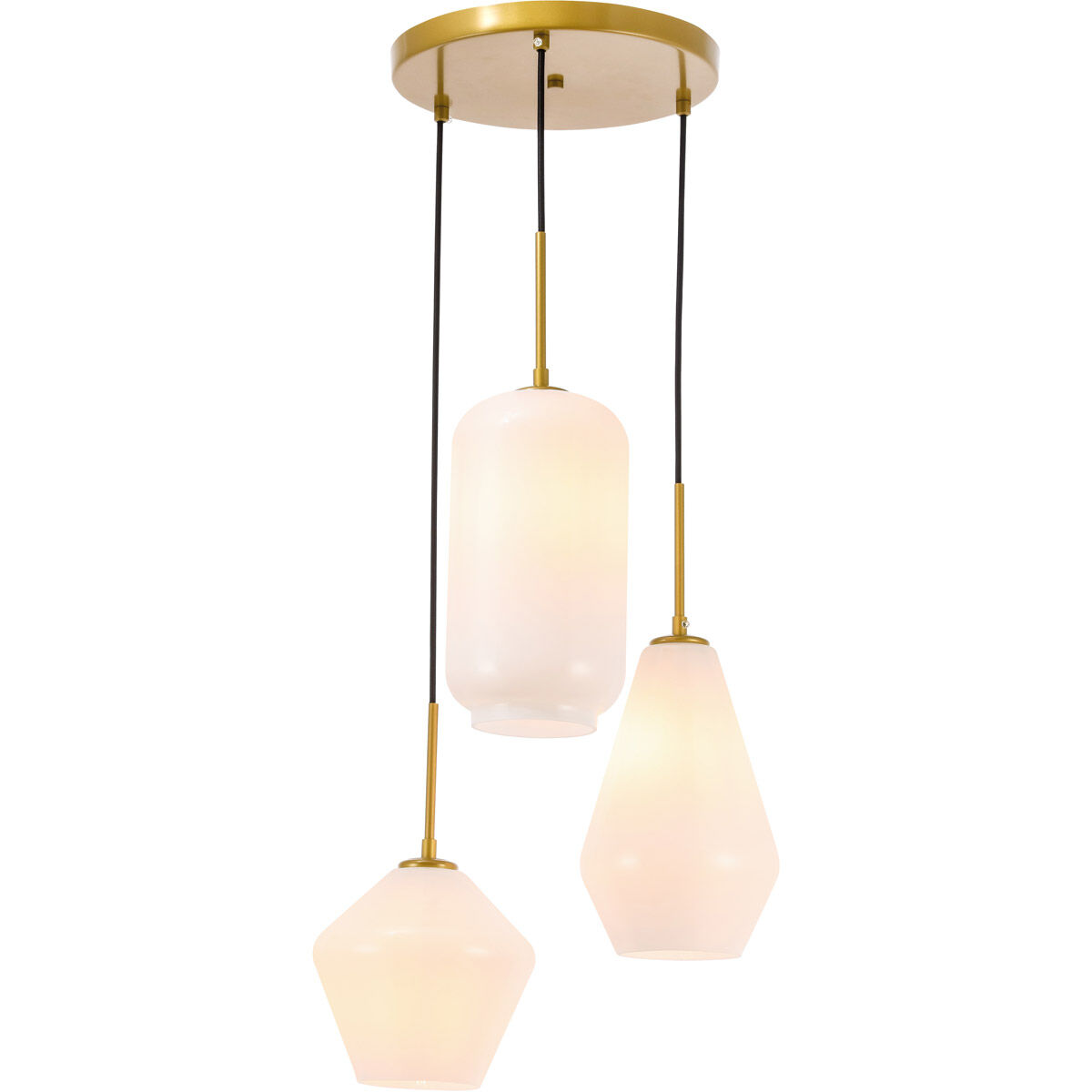 Rochester 3 Light 17 inch Brass Pendant Ceiling Light