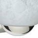 Bolla 1 Light 6 inch Chrome Mini Sconce Wall Light in Incandescent, Carrera Glass