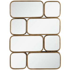 Canute 32 X 24 inch Antiqued Gold Wall Mirror