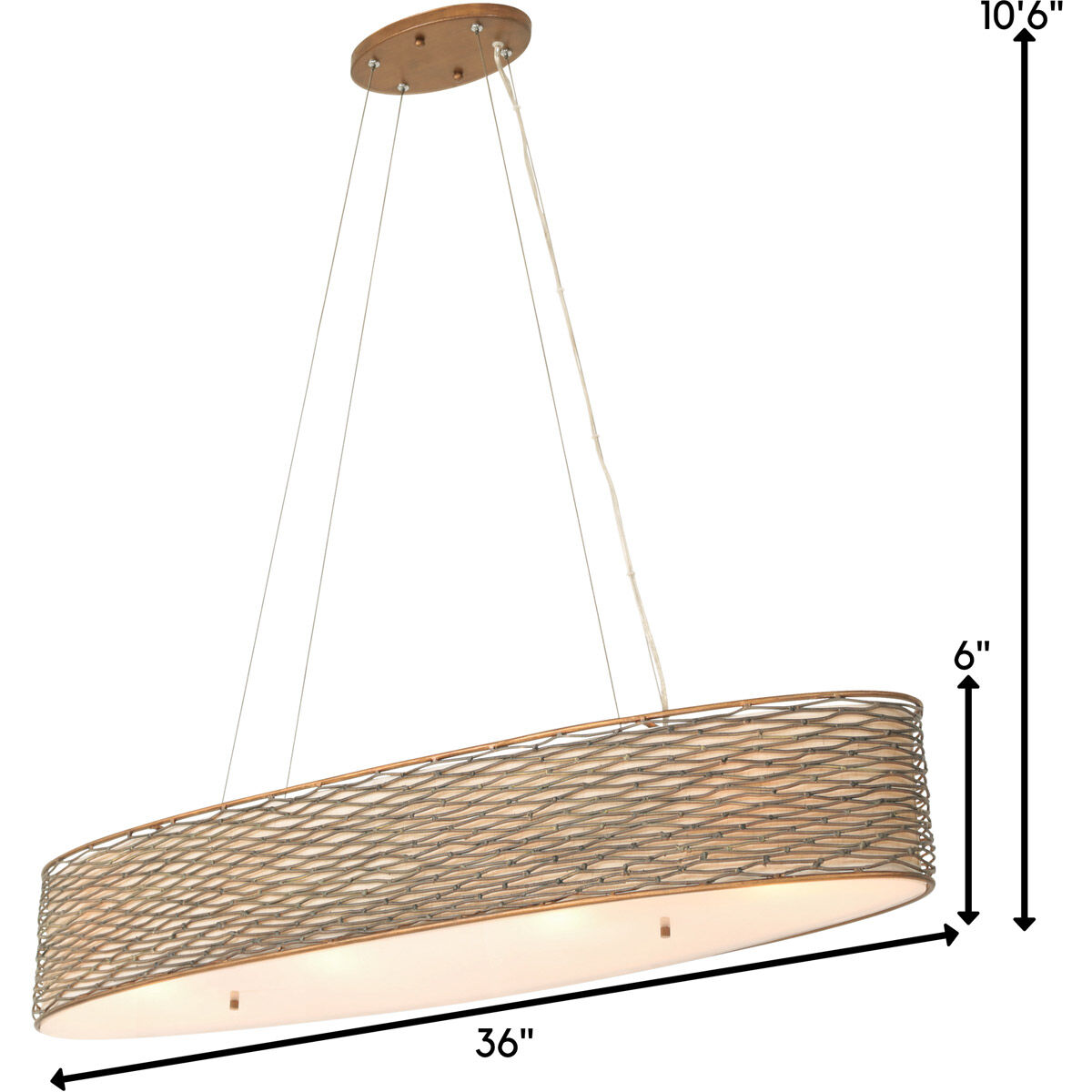 Flow Linear Pendant Ceiling Light in 4