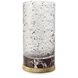 Adamas 12 X 6.5 inch Hurricane in Polished Brass with Natural Red Flamingo Marble, Medium