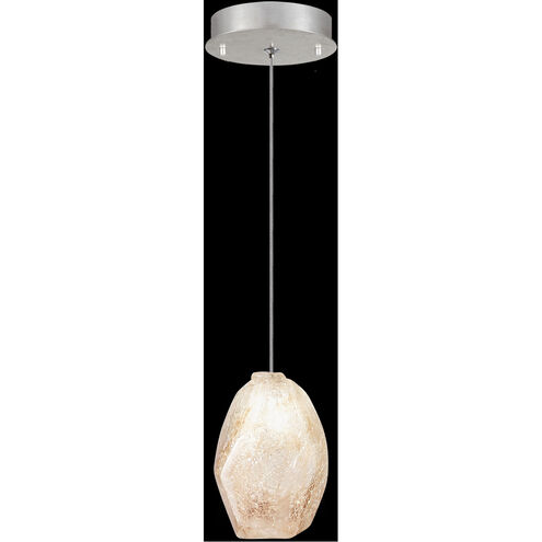 Natural Inspirations 1 Light 6 inch Silver Drop Light Ceiling Light in Natural Quartz Studio Glass 8