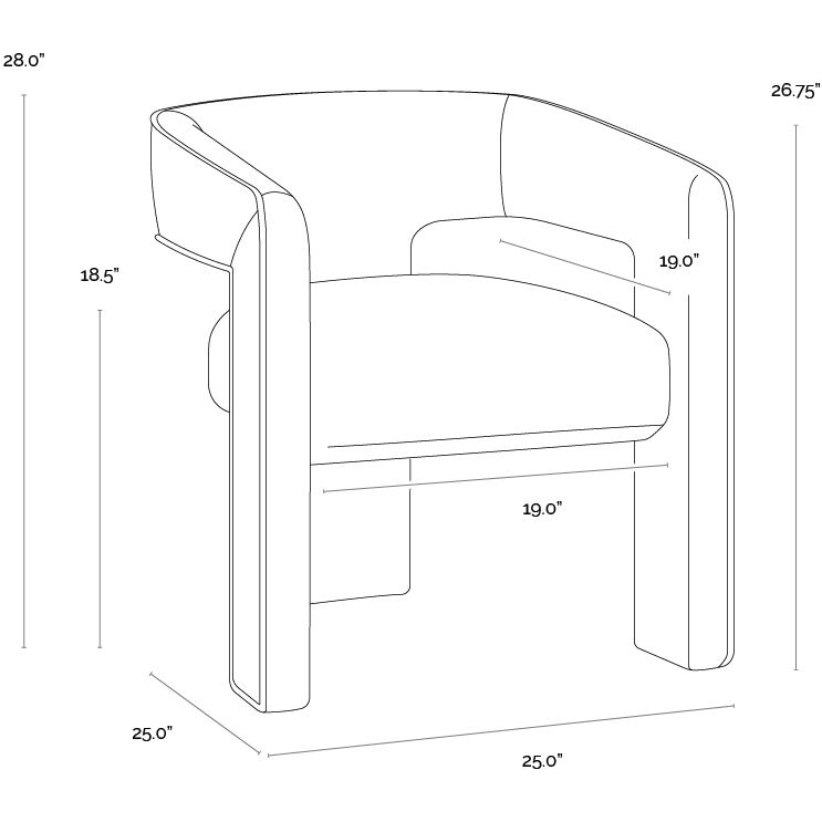 Krasner Rhapsody Sand Dining Armchair