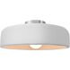 Radiance Collection - Spire 1 Light 13 inch Gloss White and Brushed Nickel Semi-Flush Ceiling Light in Replaceable Bulb, Gloss White (outside and inside of fixture), 13W x 6H, Form+Finish+Function