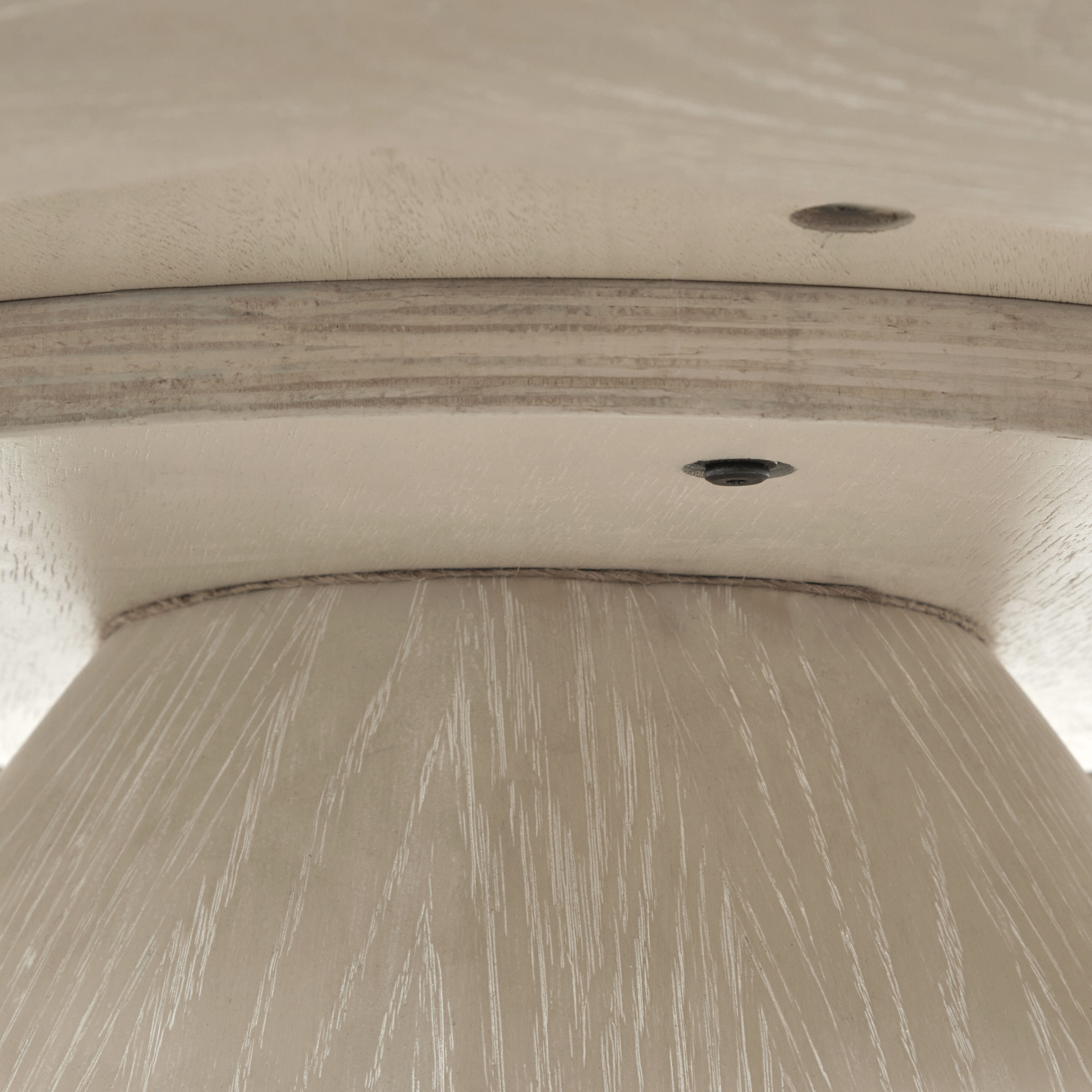 Cain 42 X 42 inch Cerused Light Natural and Antique Brass Coffee Table