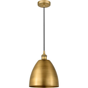 Edison Dome LED 9 inch Brushed Brass Mini Pendant Ceiling Light
