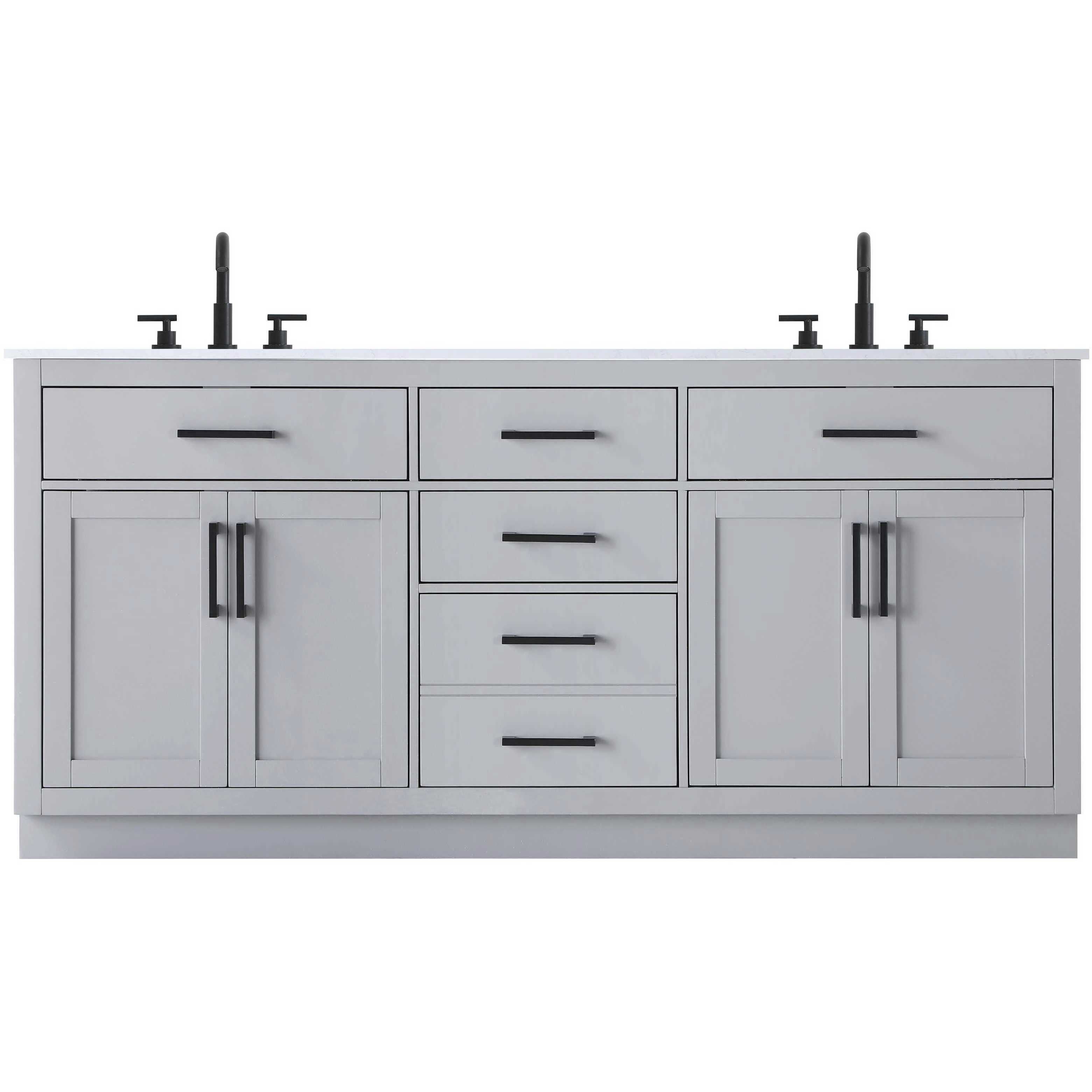 Alden 72 X 35 inch Grey Bathroom Vanity Cabinet