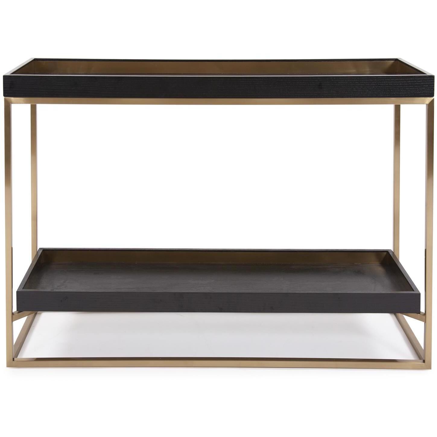 Vassio 50 inch Black/Gold Console Table
