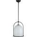 Dahlia 1 Light 11.5 inch Black Pendant Ceiling Light