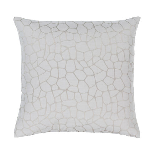 Masai 18 X 18 inch Silver Gray Pillow Kit, Square