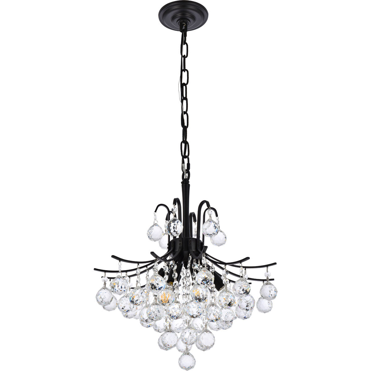 Toureg 6 Light 16 inch Black and Clear Pendant Ceiling Light