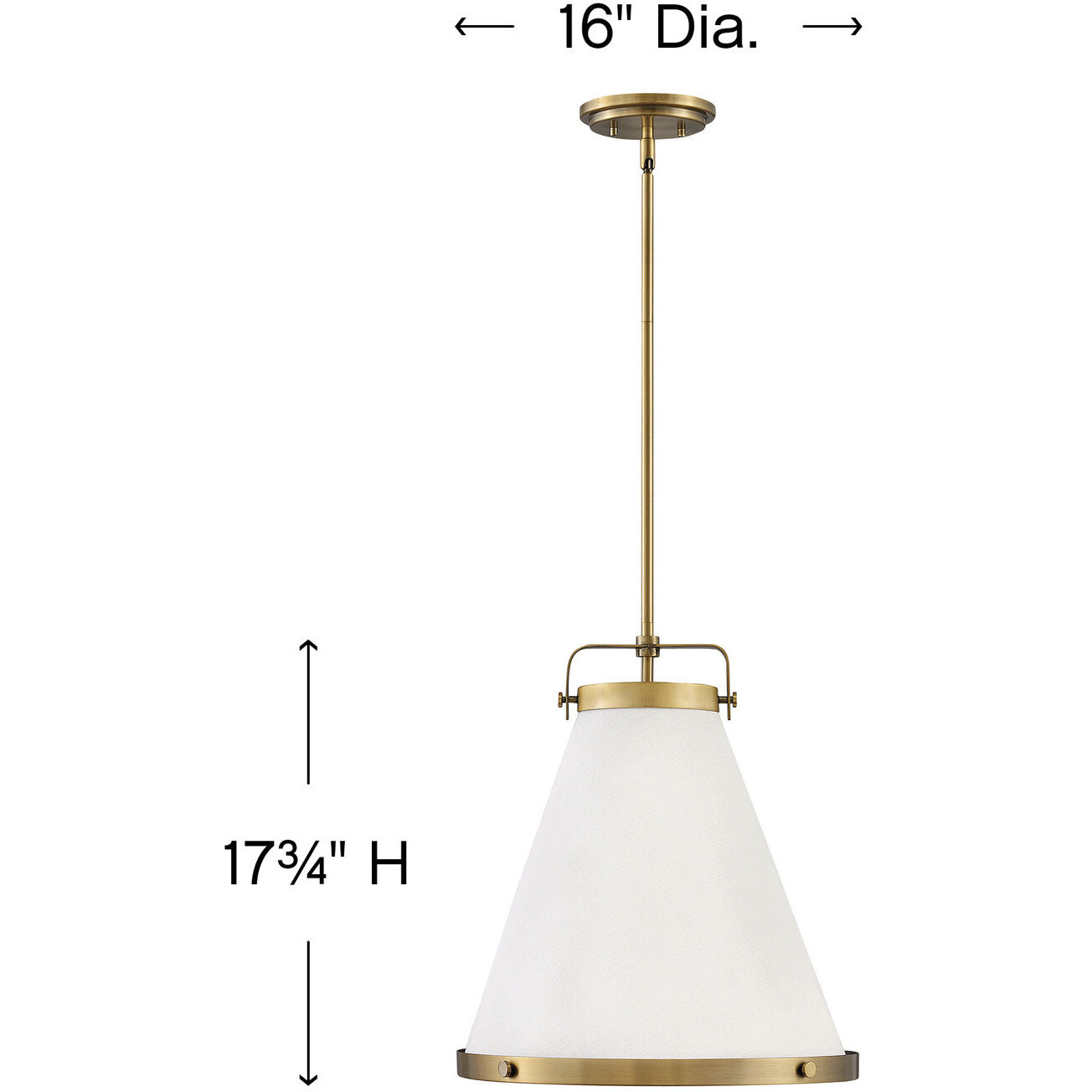 Lexi 1 Light 16 inch Lacquered Brass Indoor Pendant Ceiling Light