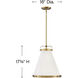 Lexi 1 Light 16 inch Lacquered Brass Indoor Pendant Ceiling Light