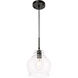 Pierce 1 Light 8 inch Black Pendant Ceiling Light