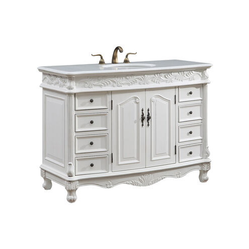 Bordeaux 48 X 36 inch Antique White Vanity Set 