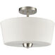 Winslow 3 Light 15 inch Brushed Nickel Semi Flush Mount Ceiling Light