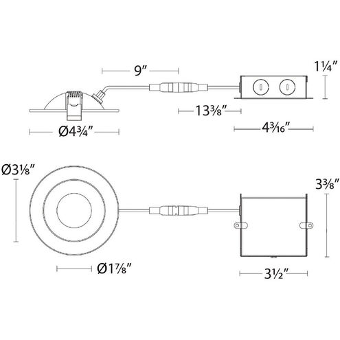 Lotos LED White Complete Kit Recessed Lighting